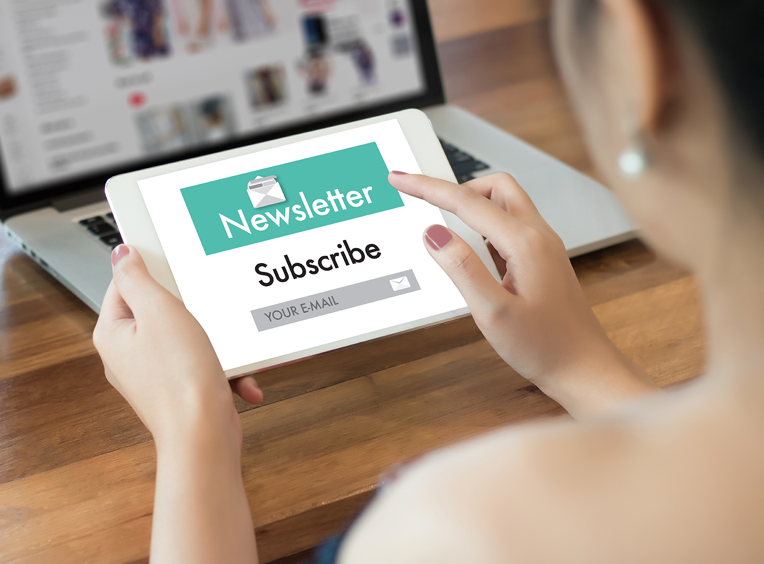 Newsletter subscribe tablet